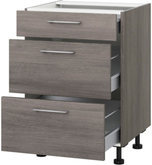 KOCHSTATION Auszugsunterschrank KS-Trea U2AS60 mit drei Auszügen, Breite 60 cm, Höhe 75 cm