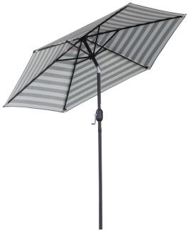 Outsunny Sonnenschirm Gestell, Stahl, im Freien Grüner Streifen, LxB: 230x230 cm, Terrassenschirm, Gartenschirm, Ø230 x 216 cm, Metall, Polyester