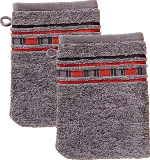 Erwin Müller Waschhandschuh Waschhandschuh "Achern" 2er-Pack, Frottier (2-St), Walk-Frottier Uni
