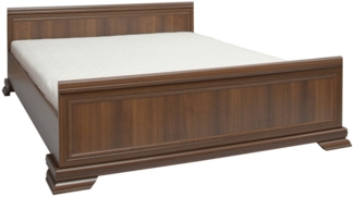 Feldmann-Wohnen Holzbett Kora (stabiles Bettgestell inklusive Lattenrost, 1-tlg, klassisch elegante Optik, MDF-Aufleistung), Samoa King 160x200cm