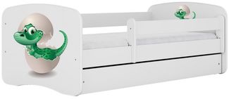 Raumhirsch Furniture Kinderbett 70x140, 80x160, 80x180 cm - Komplettset mit Matratze & Schublade (Bett für Mädchen, Einzelbett für Kinder von 2-12 Jahren, Rausfallschutz und Lattenrost), verschiedene Farben & Designs