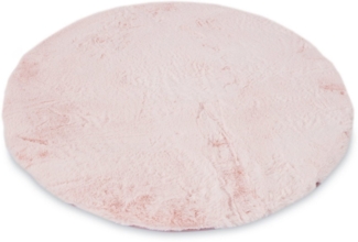 Gino Falcone Fellteppich Kuschelteppich Chiara, rund, Höhe: 30 mm, Kunstfell, Kaninchenfell-Haptik, besonders weicher Langflor