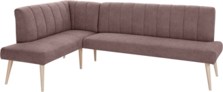 exxpo - sofa fashion Eckbank Costa, moderne Rückensteppung, bequem und elegant, hoher Holzfuß, hochwertig verarbeitet, Frei im Raum stellbar