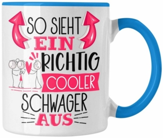 Trendation Tasse So Sieht Ein Richtig Cooler Schwager Aus Geschenk Tasse Lustiger Spru