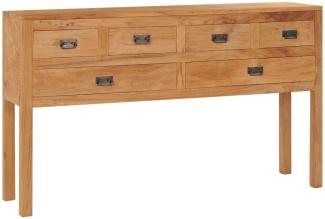vidaXL Sideboard 125x30x75 cm Massivholz Teak 288897