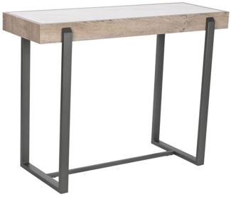 Home ESPRIT Konsole Weiß Braun Grau Metall 100 x 39 x 75 cm
