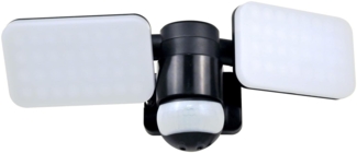 Elro LED Wandstrahler LF70, LED fest integriert, Tageslichtweiß, 2-köpfige LED Außenleuchte mit Bewegungsmelder