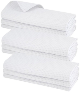 Engelland Geschirrtuch Poliertuch, (Vorteils-Set, 9-tlg, Waffel-Pique), 100 % Baumwolle, integrierte Aufhängeschlaufe, 70 x 50 cm