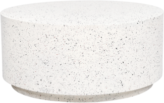 Garten Couchtisch Beton weiß Terrazzo Optik rund ⌀ 90 cm TREZZO
