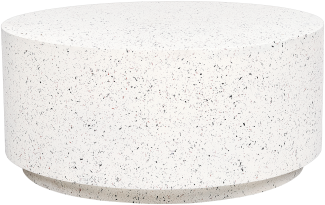 Garten Couchtisch Beton weiß Terrazzo Optik rund ⌀ 90 cm TREZZO