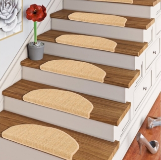 Pergamon Stufenmatte Natur Sisal Stufenmatten 15er-Set, Halbrund, Höhe: 6 mm