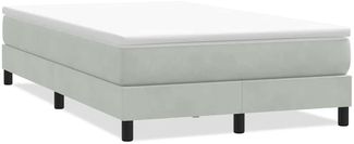 vidaXL Boxspringbett ohne Matratze Hellgrau 120x220 cm Samt 3315867