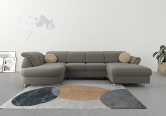 sit&more Wohnlandschaft Apulia U-Form, wahlweise Bettfunktion, Bettkasten und Kopf- und Armteilverstellung