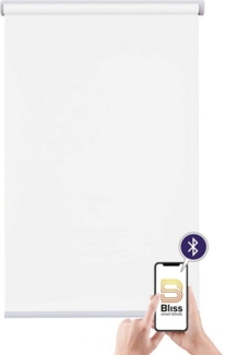 Elektrisches Rollo Akkurollo Upcycling appgesteuert, blickdicht, Sunlines, sunlines, blickdicht, ohne Bohren, verschraubt, appgesteuert via Bluetooth