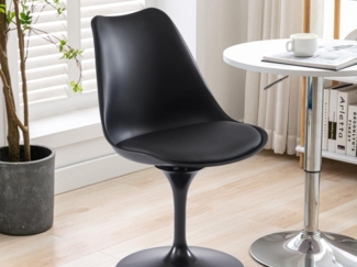 Vente-unique - Stuhl 2er-Set - Polypropylen, Kunstleder & Metall - Schwarz - XAFY