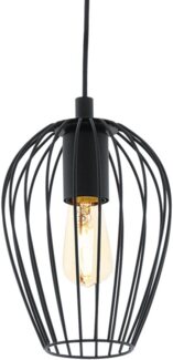 Eglo 49477 Hängeleuchte NEWTOWN Stahl schwarz E27 max. 1X40W H:110cm Ø16cm dimmbar