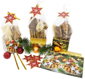 Annastore Vorratsdose 30 x Gebäcktüten H 23 cm Bodenbeutel für Plätzchen - Kekstüten, Pralinenverpackung, Plätzchenverpackung, Konfekttüten