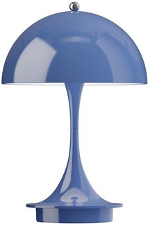 Panthella 160 tragbare Tischleuchte Opak Indigo Blau