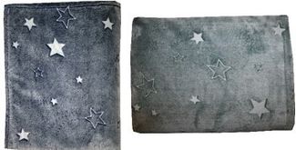 Casa Colori Flanell Fleece Decke mit Sternen