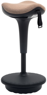 SeedWave Drehhocker Ergonomischer Bürohocker, höhenverstellbar, 360° drehbar, 120° Neigung, Stehhocker, Sattelstuhl, Anti-Rutsch für Büro und Arbeitszimmer, Braun