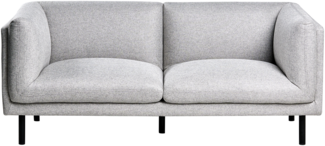 Sofa VORGOD Stoff Hellgrau 2-Sitzer
