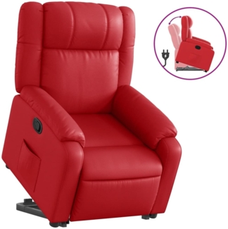 vidaXL Relaxsessel mit Aufstehhilfe Rot Kunstleder 3205155