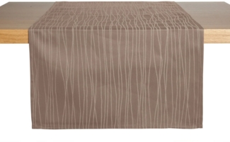 Tischläufer 40x170cm Tischdecke grau Festdecke rechteckig bügelleicht waschbar