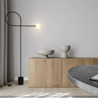 Nova Luce 9010224 DEDALO Stehlampe Schwarz Weiss G9