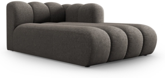 Micadoni Chaise Longue Lupine 2-Sitzer Rechts Chenille Grau