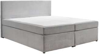 Boxspringbett Arutua / BX890 Aspen , Stoff , Silber , 180 x 105 x 208 cm