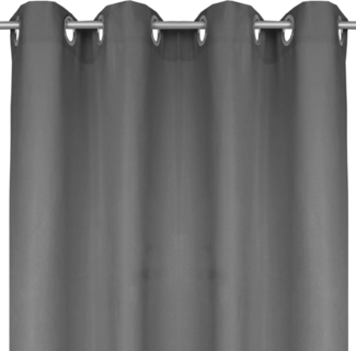 Bestlivings Blickdichte Dunkelgraue Gardine mit Ösen in 140x145 cm ( BxL ), in vielen Größen und Farben