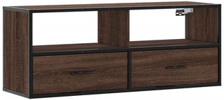 vidaXL TV-Schrank Braun Eiche 100x31x39,5 cm Holzwerkstoff und Metall 848933