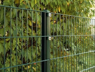 Doppelstabmattenzaun-Set / Grün / 183cm hoch / 170m lang Stärke 6/5/6