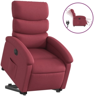 vidaXL Relaxsessel mit Aufstehhilfe Elektrisch Weinrot Stoff 3204005