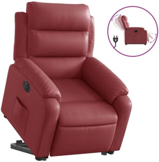 vidaXL Relaxsessel mit Aufstehhilfe Elektrisch Weinrot Kunstleder 3205060