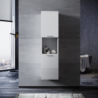 SONNI Hochschrank Wasserdichter Badezimmerschrank in Weiß, Hochschrank