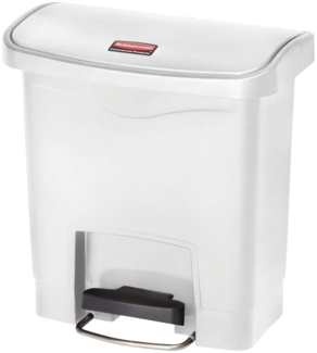 Rubbermaid Step-on Mülleimer Slim Jim 15 L Weiß 445372