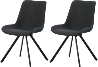 Stuhl (B/H/T): 52 x 85 x 61 cm in Anthrazit