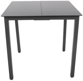 VCM Gartentisch, 80 x 80 cm, mit Glasplatte
