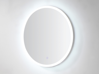 Vente-unique - Badezimmerspiegel rund mit LED-Beleuchtung - beschlagfrei - D 60 cm - DANIELA