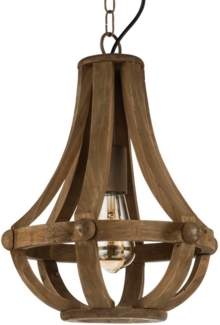 Eglo 49724 Hängeleuchte Vintage KINROSS Holz braun E27 1X60W H:110cm Ø31cm dimmbar
