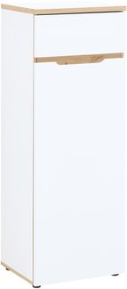 Aktenschrank >Memphis< in Weiß / Artisan Eiche Dekor - 45x122x38 (BxHxT)