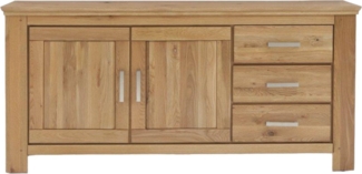 Sideboard Teilmassiv Iantha 176x85x47 Anrichte Wildeiche natur geölt 20095