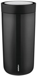 Stelton To Go Click Trinkbecher black, To-Go-Becher, Becher, Stahl, Kunststoff, Schwarz, 400 ml, 685-1