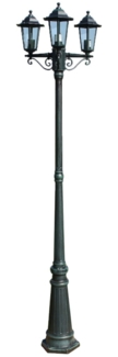 vidaXL Gartenlaterne 3-flammig 215 cm Dunkelgrün/Schwarz Aluminium 40246