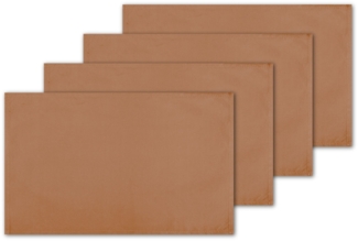 4er Set Tischsets Platzset Tischuntersetzer Platzdeckchen Tischdeko Tischmatte Essensunterlage Maße 30x45 cm, Farbe: braun - hellbraun