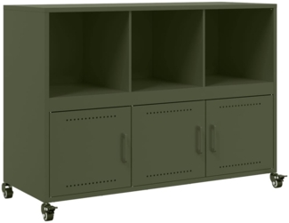 vidaXL Sideboard Olivgrün 100,5x39x72 cm Stahl 846738