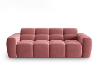 Micadoni Sofa Lisa 3-Sitzer Samtstoff Lachs