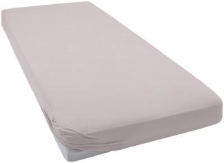 Estella Samt Velours Spannbetttuch 90x190 - 100x200 cm platin (915)