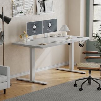 Furnicopia Schreibtisch Höhenverstellbarer mit USB-Ladefunktion und Wecker-Erinnerung (2 Höheneinstellungen 5 Farben und 6 Größen fur eine Vielzahl von Arbeits- und Lernumgebungen)